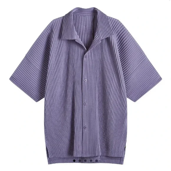 HOMME PLISSÉ ISSEY MIYAKE PLEATED VACATION SHIRT Purple